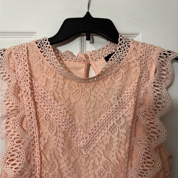 Lulus: Blush Pink Lace Mini Dress - Picture 3 of 9